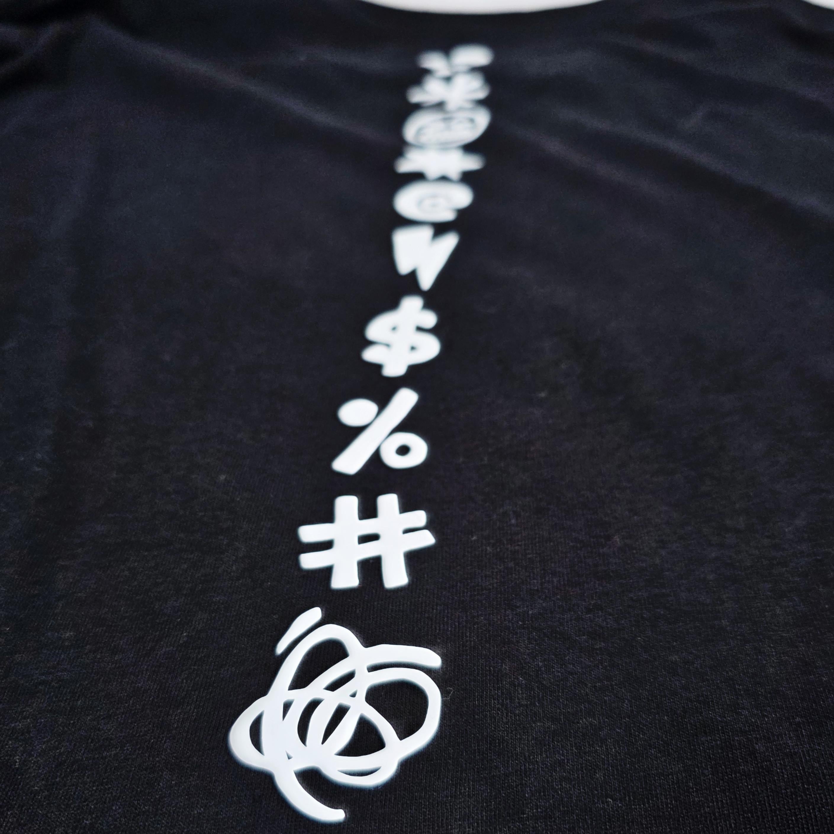 Bare Bumboclaat Tees: cho. with printed sleeves
