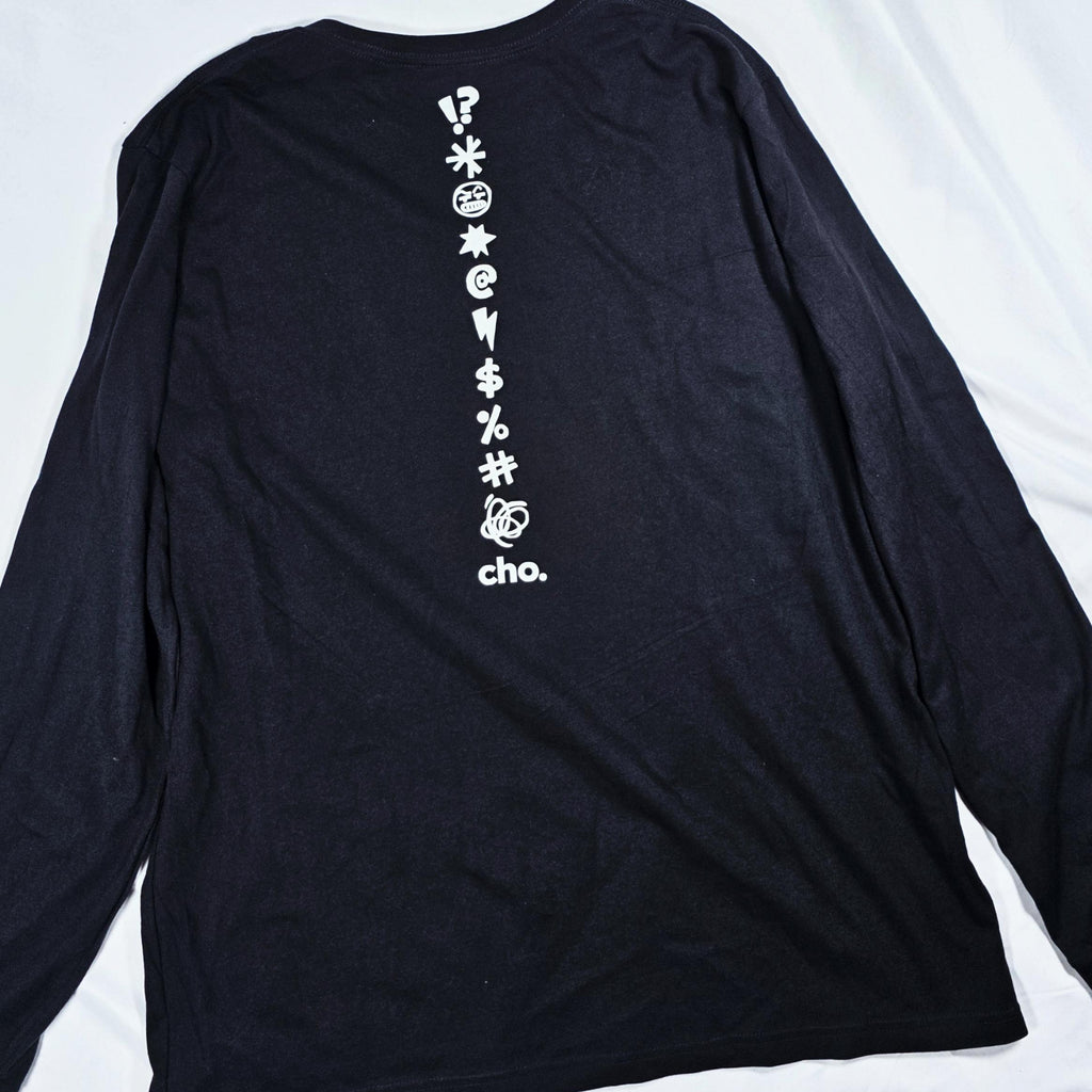 Bare Bumboclaat Tees: cho. with printed sleeves