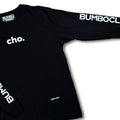 Bare Bumboclaat Tees: cho. with printed sleeves