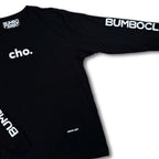 Bare Bumboclaat Tees: cho. with printed sleeves