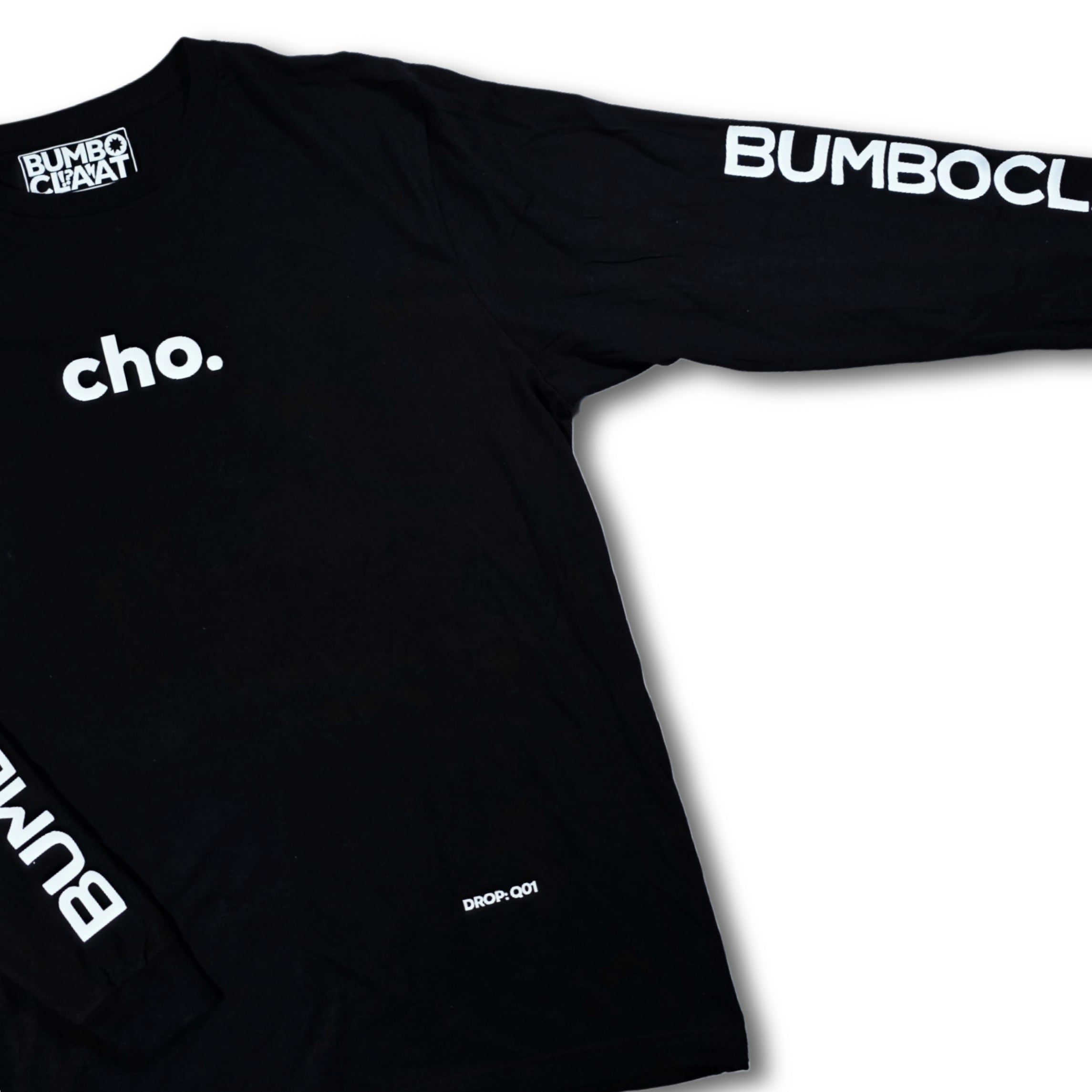 Bare Bumboclaat Tees: cho. with printed sleeves